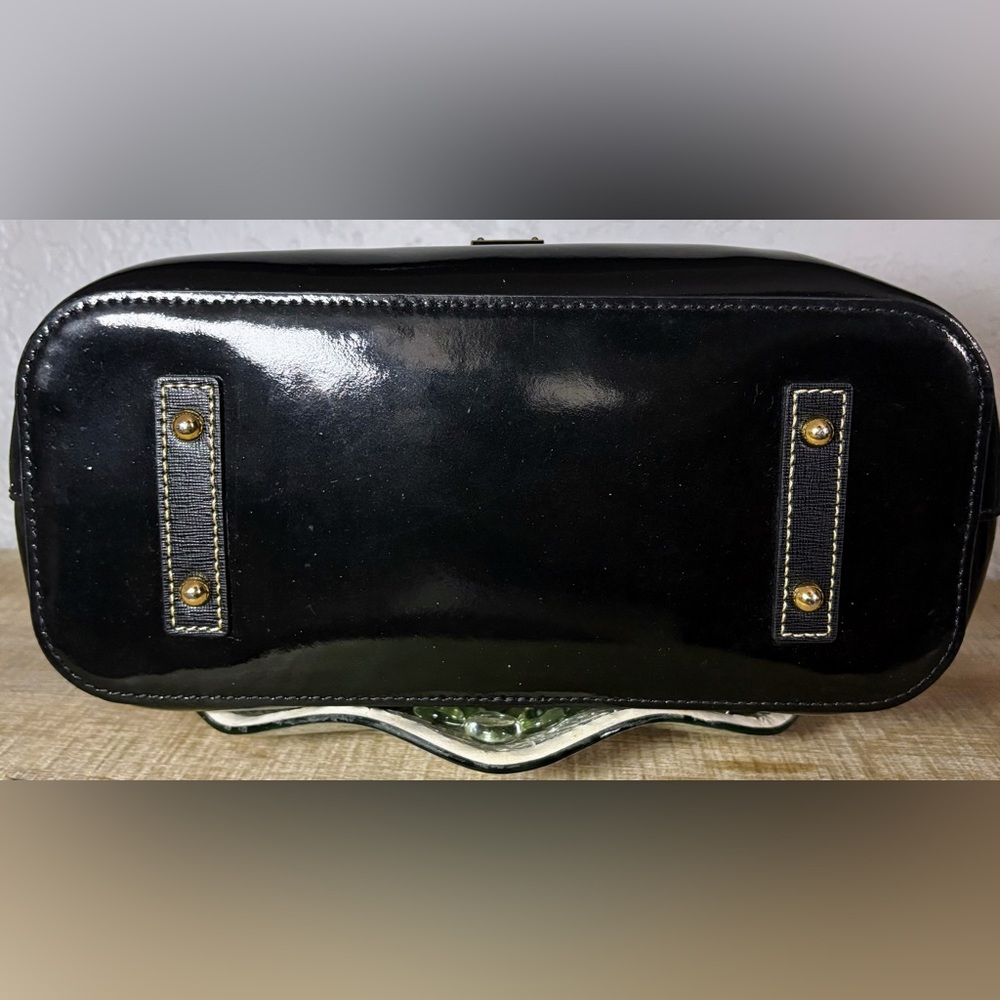 Dooney & Bourke Black Patent Leather Tote Bag Medium Shoulder Handbag-EUC! - Picture 6 of 10